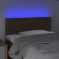 Preview: LED Kopfteil Dunkelbraun 100x5x78/88 cm Stoff