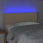 Preview: LED Kopfteil Creme 100x5x78/88 cm Stoff