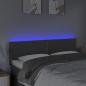 Preview: LED Kopfteil Dunkelgrau 144x5x78/88 cm Stoff