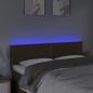 Preview: LED Kopfteil Dunkelbraun 144x5x78/88 cm Stoff