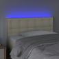 Preview: LED Kopfteil Creme 100x5x78/88 cm Kunstleder