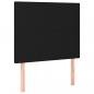 Preview: LED Kopfteil Schwarz 80x5x118/128 cm Stoff