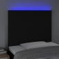 Preview: LED Kopfteil Schwarz 100x5x118/128 cm Stoff