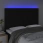 Preview: LED Kopfteil Schwarz 144x5x118/128 cm Stoff