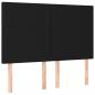 Preview: LED Kopfteil Schwarz 144x5x118/128 cm Stoff