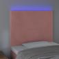 Preview: LED Kopfteil Rosa 100x5x118/128 cm Samt 