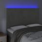 Preview: LED Kopfteil Hellgrau 144x5x118/128 cm Samt