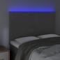 Preview: LED Kopfteil Dunkelgrau 144x5x118/128 cm Samt