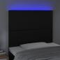 Preview: LED Kopfteil Schwarz 100x5x118/128 cm Kunstleder