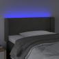 Preview: LED Kopfteil Dunkelgrau 83x16x78/88 cm Samt