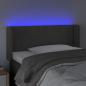 Preview: LED Kopfteil Dunkelgrau 93x16x78/88 cm Samt