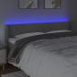 Preview: LED Kopfteil Hellgrau 163x16x78/88 cm Samt