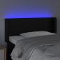 Preview: LED Kopfteil Schwarz 93x16x78/88 cm Kunstleder