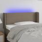 Preview: ARDEBO.de - LED Kopfteil Taupe 103x16x78/88 cm Stoff