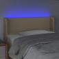 Preview: LED Kopfteil Creme 103x16x78/88 cm Stoff