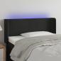 Preview: ARDEBO.de - LED Kopfteil Schwarz 83x16x78/88 cm Samt