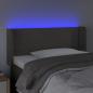 Preview: LED Kopfteil Dunkelgrau 93x16x78/88 cm Samt