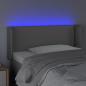 Preview: LED Kopfteil Grau 103x16x78/88 cm Kunstleder