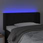 Preview: LED Kopfteil Schwarz 103x16x78/88 cm Samt