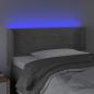 Preview: LED Kopfteil Hellgrau 103x16x78/88 cm Samt