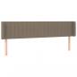 Preview: LED Kopfteil Taupe 183x16x78/88 cm Stoff