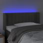 Preview: LED Kopfteil Dunkelgrau 103x16x78/88 cm Samt