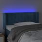 Preview: LED Kopfteil Dunkelblau 103x16x78/88 cm Samt