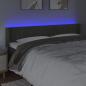 Preview: LED Kopfteil Dunkelgrau 163x16x78/88 cm Samt