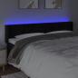 Preview: LED Kopfteil Schwarz 163x16x78/88 cm Samt