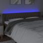 Preview: LED Kopfteil Taupe 203x16x78/88 cm Stoff