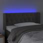 Preview: LED Kopfteil Dunkelgrau 93x16x78/88 cm Samt