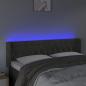 Preview: LED Kopfteil Dunkelgrau 163x16x78/88 cm Samt