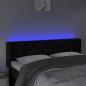 Preview: LED Kopfteil Schwarz 163x16x78/88 cm Samt