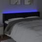 Preview: LED Kopfteil Schwarz 203x16x78/88 cm Samt