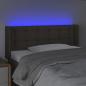 Preview: LED Kopfteil Taupe 103x16x78/88 cm Stoff