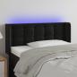 Preview: ARDEBO.de - LED Kopfteil Schwarz 93x16x78/88 cm Samt