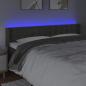 Preview: LED Kopfteil Dunkelgrau 163x16x78/88 cm Samt