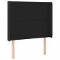 Preview: LED Kopfteil Schwarz 83x16x118/128 cm Kunstleder