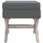 Preview: Hocker mit Stauraum Dunkelgrau 45x45x49 cm Stoff