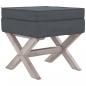 Preview: Hocker mit Stauraum Dunkelgrau 45x45x49 cm Samt