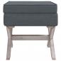 Preview: Hocker mit Stauraum Dunkelgrau 45x45x49 cm Samt