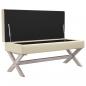 Preview: Hocker mit Stauraum 110x45x49 cm Leinen