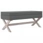 Preview: Hocker mit Stauraum Dunkelgrau 110x45x49 cm Stoff