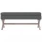 Preview: Hocker mit Stauraum Dunkelgrau 110x45x49 cm Stoff