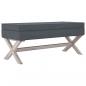 Preview: Hocker mit Stauraum Dunkelgrau 110x45x49 cm Samt