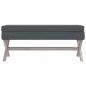 Preview: Hocker mit Stauraum Dunkelgrau 110x45x49 cm Samt