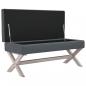 Preview: Hocker mit Stauraum Dunkelgrau 110x45x49 cm Samt