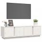 Preview: TV-Schrank Weiß 140x40x40 cm Massivholz Kiefer