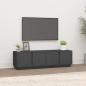 Preview: ARDEBO.de - TV-Schrank Grau 140x40x40 cm Massivholz Kiefer