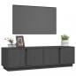 Preview: TV-Schrank Grau 140x40x40 cm Massivholz Kiefer